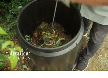 	umbleweed aerator used on a compost bin